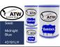 Preview: Saab, Midnight Blue, 43191LH: 500ml Lackdose + 500ml Klarlack + 250ml Härter - Set, von ATW Autoteile West.